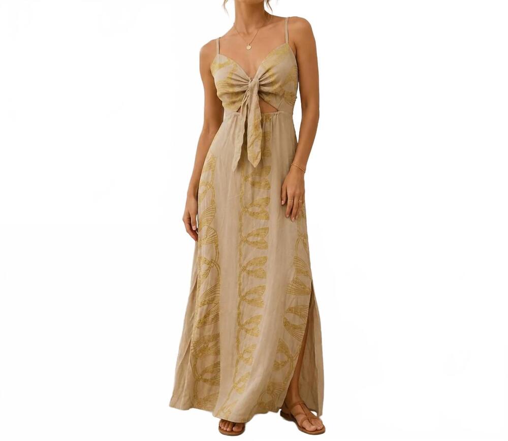 NEW MYSTERY RESORT mia maxi dress in beige